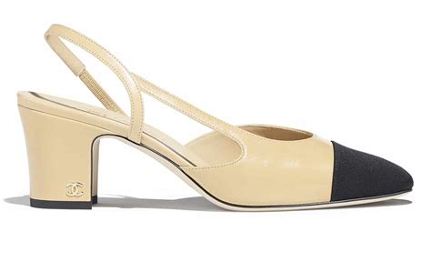 chanel con tacco basso e cinturino|Scarpe Chanel Slingback .